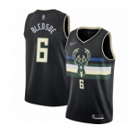 Men's Milwaukee Bucks #6 Eric Bledsoe Swingman Black Finished Basketball Jersey - Statement Edition