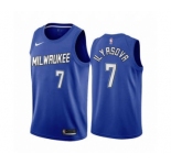 Men's Milwaukee Bucks #7 Ersan Ilyasova Navy City Edition New Uniform 2020-21 Stitched Basketball Jersey