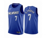 Men's Milwaukee Bucks #7 Ersan Ilyasova Navy City Edition New Uniform 2020-21 Stitched Basketball Jersey