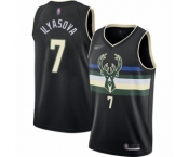 Men's Milwaukee Bucks #7 Ersan Ilyasova Swingman Black Finished Basketball Jersey - Statement Edition
