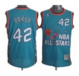 Men's Mitchell and Ness Milwaukee Bucks #42 Vin Baker Swingman Light Blue 1996 All Star Throwback NBA Jersey