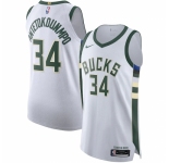 Men's Nike Giannis Antetokounmpo #34 Milwaukee Bucks White 2020-21 Authentic Jersey