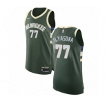 Men's Nike Milwaukee Bucks #77 Ersan Ilyasova Authentic Green NBA Jersey - Icon Edition