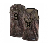 Men's Nike Milwaukee Bucks #9 Donte DiVincenzo Swingman Camo Realtree Collection NBA Jersey