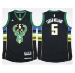 NBA Men Milwaukee Bucks #5 Michael Carter-Williams Black Stitched Jersey