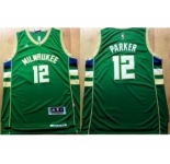 NBA Men Revolution 30 Milwaukee Bucks #12 Jabari Parker Green Stitched Jersey