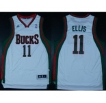 nba milwaukee bucks #11 ellis white[revolution 30 swingman]