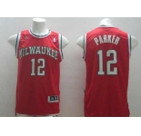 nba milwaukee bucks #12 parker red[revolution 30 swingman]
