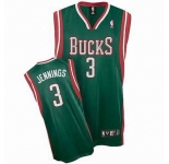 nba milwaukee bucks #3 brandon jennings green