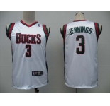 nba milwaukee bucks #3 brandon jennings white